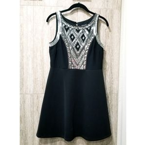 GIANNI BINI Black Sequined Dress